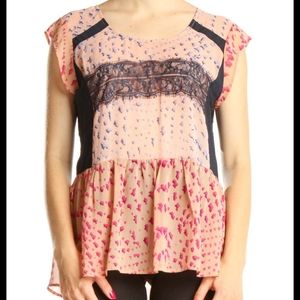 Anthropologie Maeve Evangeline Peplum Top